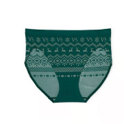 Трусики жіночі новорічні Victorias Secret Seamless Christmas Reindeer Panty Green Зелені L