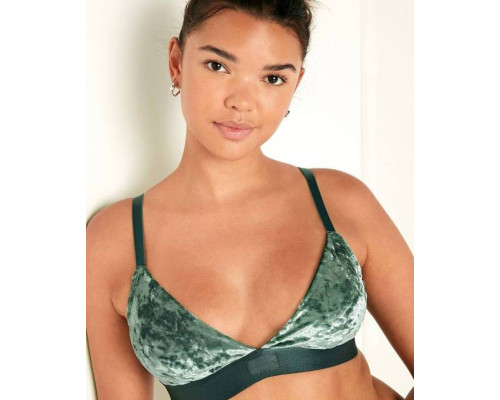 Бюстгальтер жіночий бралет Victoria's Secret  Pink велюровий S Зелений