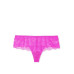 Жіночі трусики Victoria's Secret Lace Hipster Thong Panty Pink Berry S Рожеві