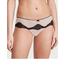 Трусики стрінги жіночі Floral Lace Dream Angels Victoria's Secret S білі з чорним 