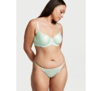 Комплект білизни (бюстгальтер + трусики) жіночий Victoria's Secret 32B/М Салатовий з мереживом