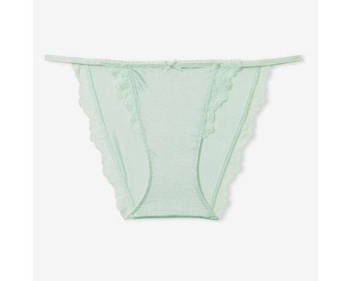 Комплект білизни (бюстгальтер + трусики) жіночий Victoria's Secret 32B/М Салатовий з мереживом