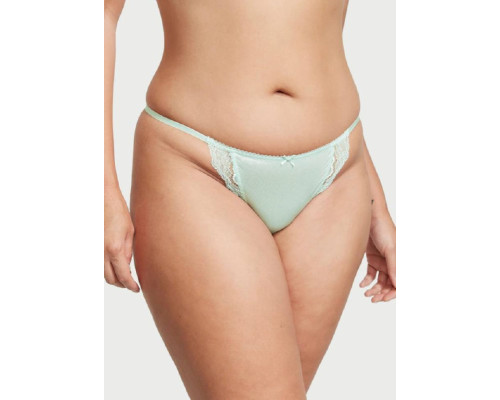 Комплект білизни (бюстгальтер + трусики) жіночий Victoria's Secret 32B/М Салатовий з мереживом