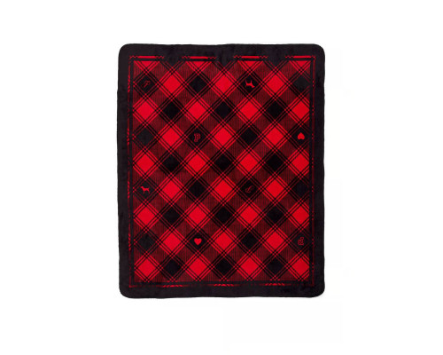 Плед VICTORIA'S SECRET COZY-PLUSH BLANKET колір червоно-чорний