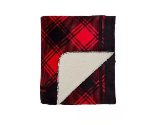 Плед VICTORIA'S SECRET COZY-PLUSH BLANKET колір червоно-чорний