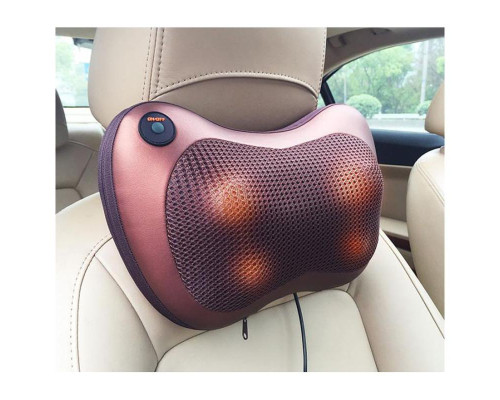 Масажер, масажна подушка для дому та машини Massage pillow CHM-8028 (4 ролика) з підігрівом