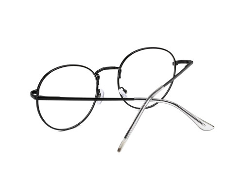 Іміджеві окуляри нульовки прозорі унісекс чорна оправа
