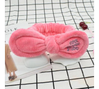 Косметична пов'язка для волосся Cool Oxa плюшева коралова (2789)