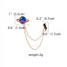 Значок пін металевий планета - блискавка з ланцюжком